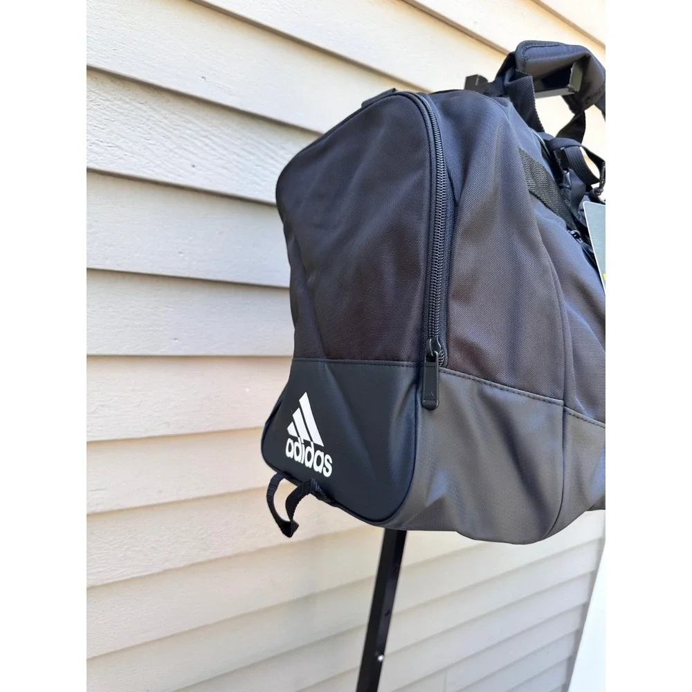 Adidas Defender IV Medium Gym Training Duffel Bag Black Padded Handles NWT